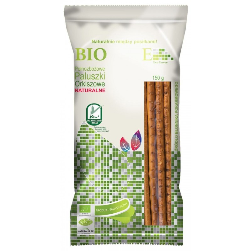 PALUSZKI ORKISZOWE PEŁNOZIARNISTE NATURALNE BIO 150 g - ENVOY