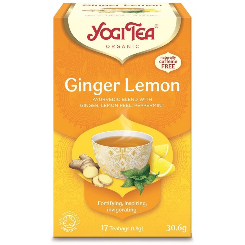HERBATKA IMBIROWO - CYTRYNOWA (GINGER LEMON) BIO (17 x 1,8 g) 30,6 g - YOGI TEA