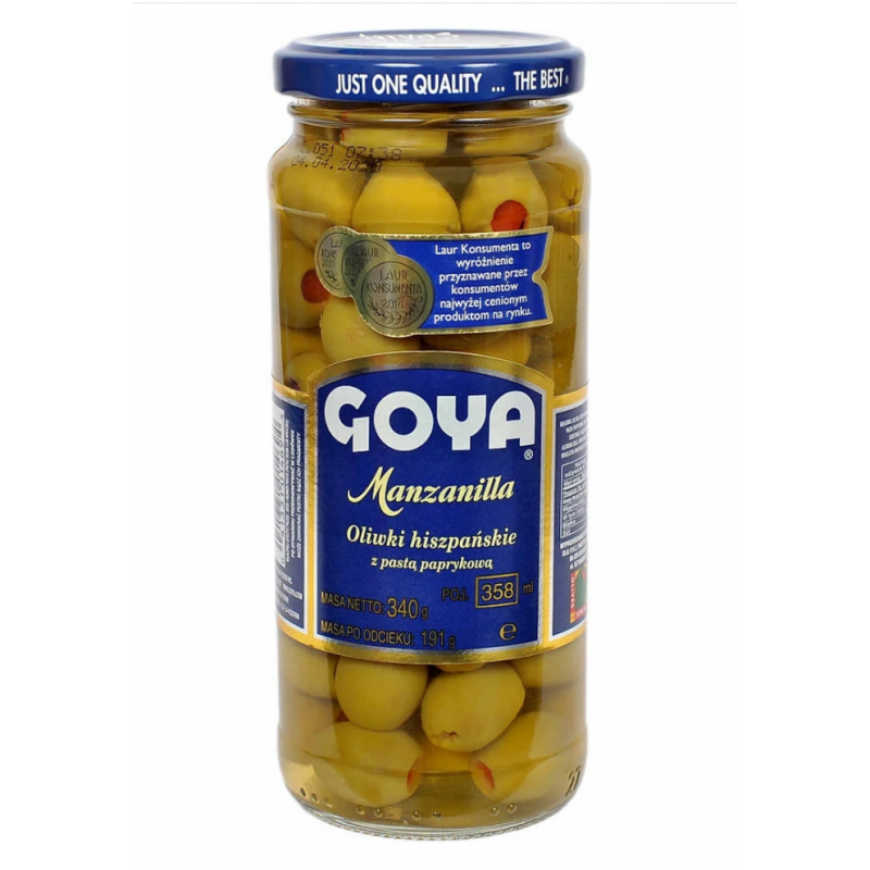 OLIWKI ZIELONE Z PAPRYKĄ - 358ML – GOYA