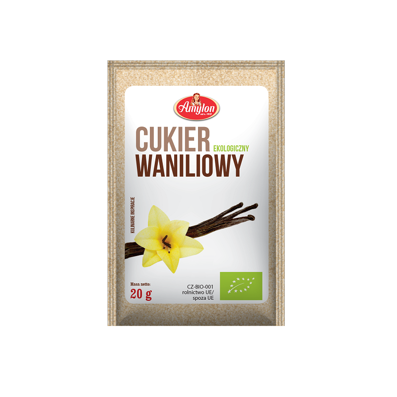 CUKIER Z WANILIĄ BOURBON BIO 20 g - AMYLON