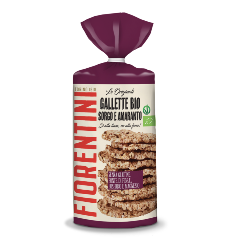WAFLE Z SORGO I AMARANTUSA BEZGLUTENOWE BIO 120 g - FIORENTINI