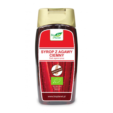 BIO PLANET Syrop z agawy ciemny bezglutenowy BIO 350g (250ml)