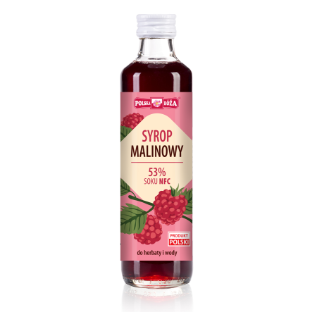 Syrop malinowy 250ml 53% soku POLSKA RÓŻA