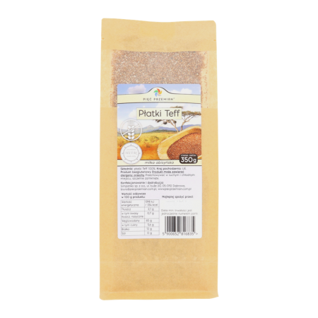 PIĘĆ PRZEMIAN Płatki TEFF bezglutenowe 350g