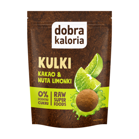 DOBRA KALORIA Kulki Kakao & Nuta limonki 65g KUBARA