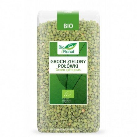GROCH ZIELONY POŁÓWKI BIO 500 g - BIO PLANET