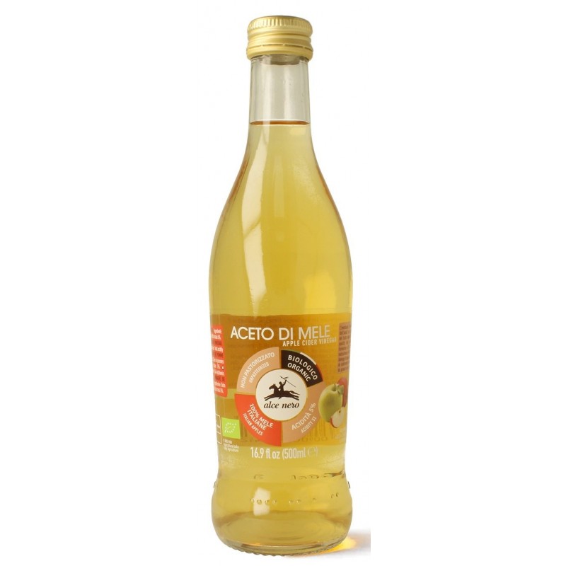 OCET JABŁKOWY 5 % NIEFILTROWANY BIO 500 ml - ALCE NERO