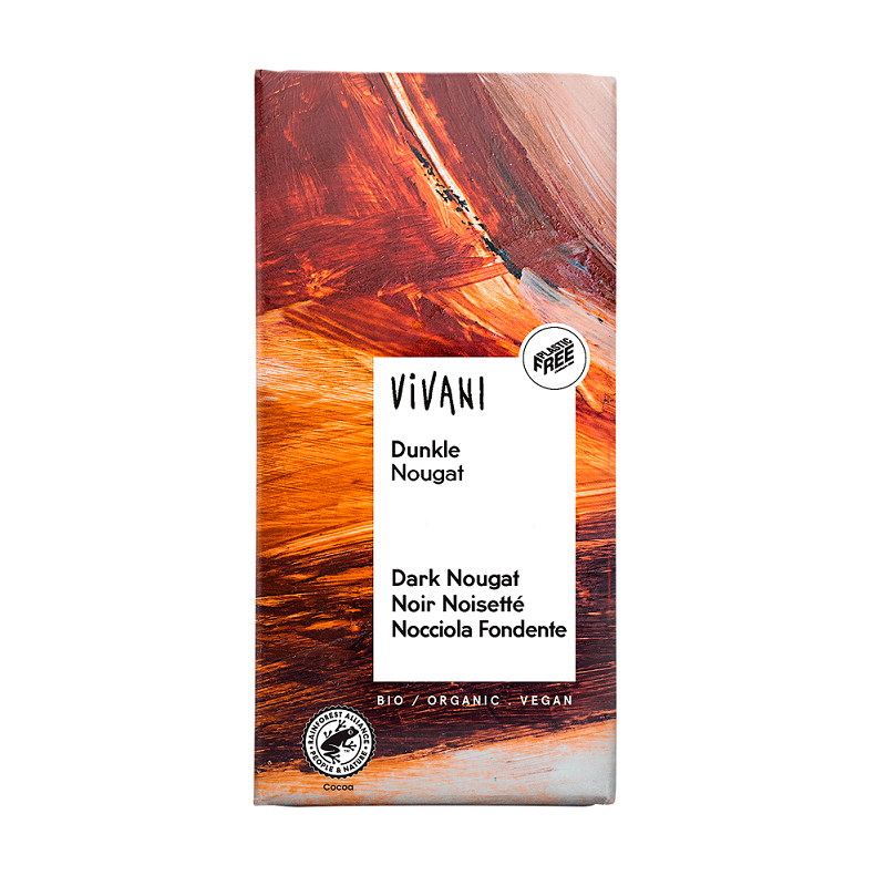 CZEKOLADA GORZKA NUGATOWA BIO 100 g - VIVANI