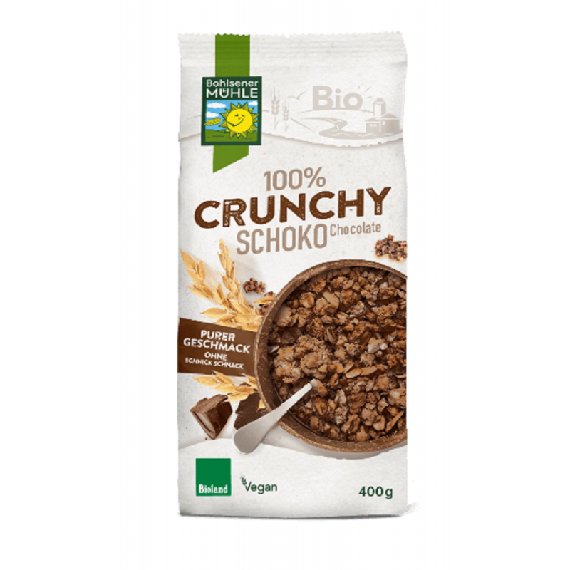 CRUNCHY CZEKOLADOWE BIO 400 g - BOHLSENER MUEHLE
