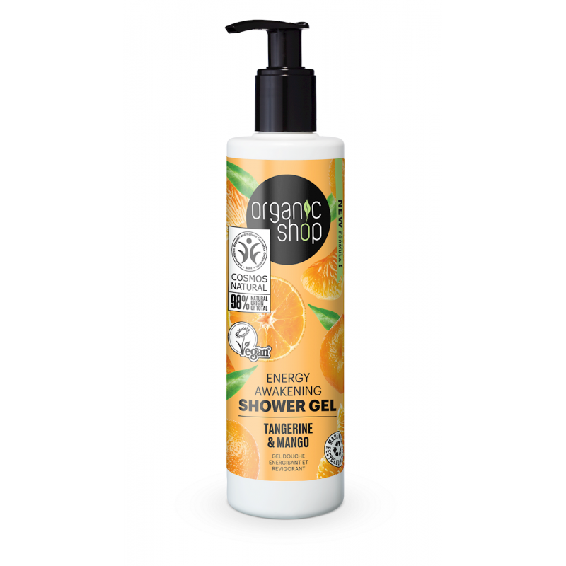 ŻEL POD PRYSZNIC POBUDZAJĄCY MANDARYNKA I MANGO ECO 280 ml - ORGANIC SHOP