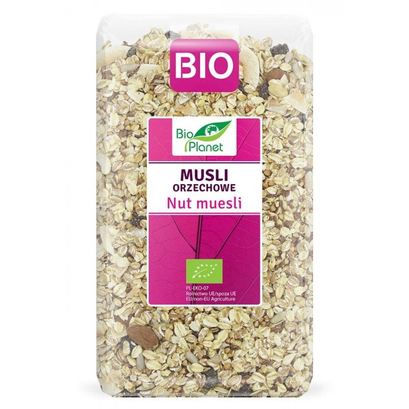 MUSLI ORZECHOWE BIO 600 g - BIO PLANET