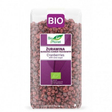 ŻURAWINA SŁODZONA CUKREM TRZCINOWYM BIO 1 kg - BIO PLANET
