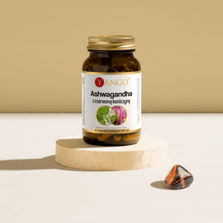 Ashwagandha z czerwoną koniczyną - 90 kaps.