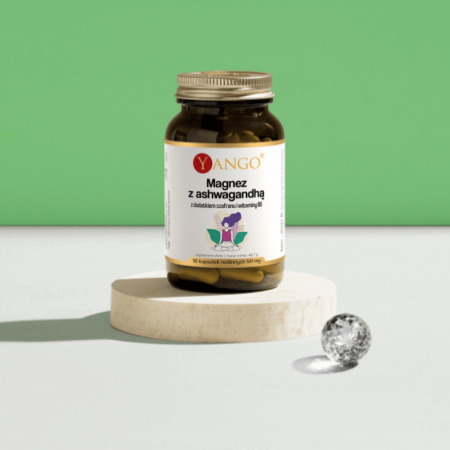 Magnez z ashwagandhą z dodatkiem szafranu i wit. B6 - 90 kaps.
