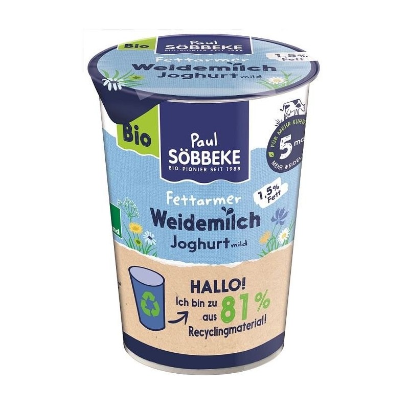JOGURT NATURALNY 1,5 % BIO 500 g - SOBBEKE