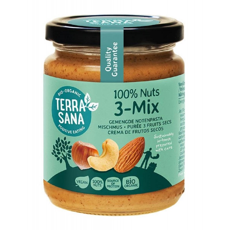 KREM ORZECHOWY MIX (4 ORZECHY) BIO 250 g - TERRASANA