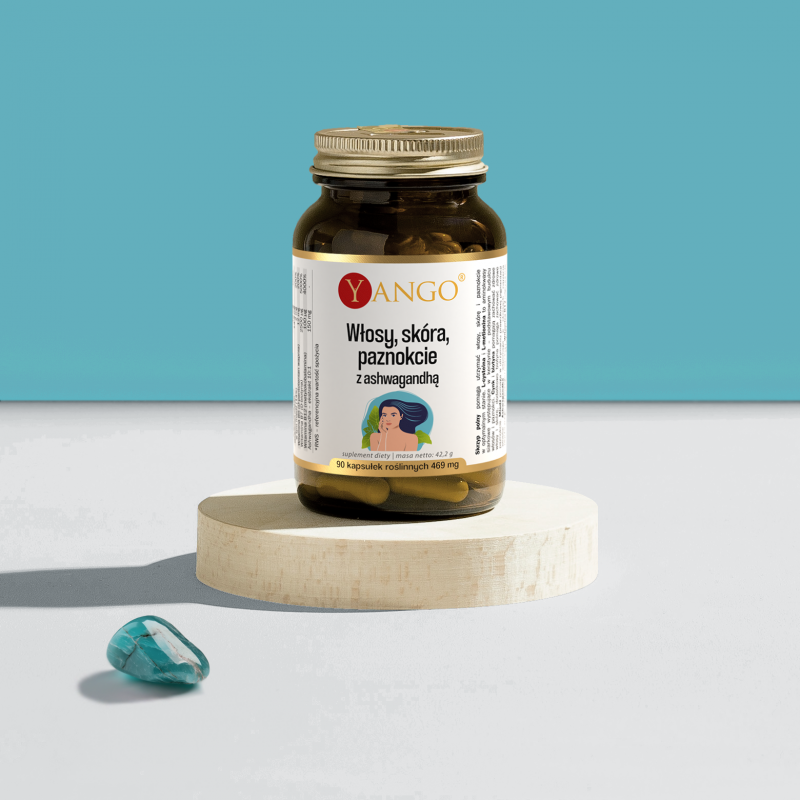 Włosy, skóra, paznokcie z ashwagandhą - 90 kaps.