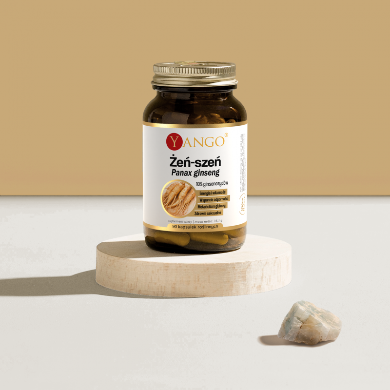 Żeń-szeń Panax ginseng - właściwy - 90 kaps.
