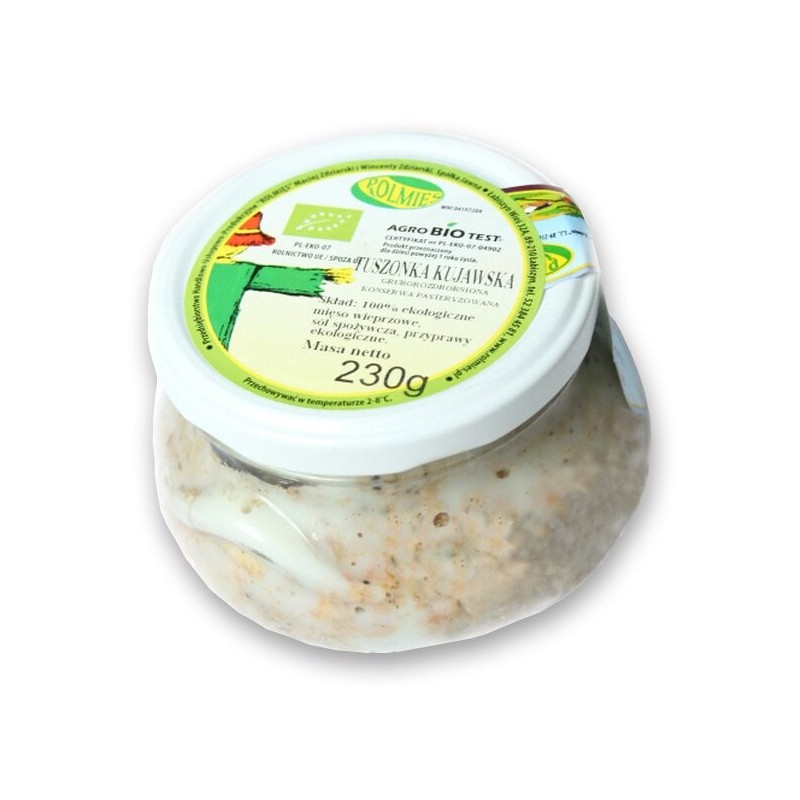 TUSZONKA KUJAWSKA EKOLOGICZNA – 230g (SŁOIK) – ROLMIĘS