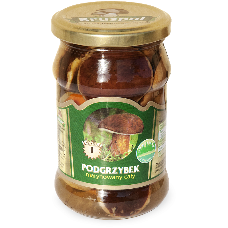 PODGRZYBEK BRUNATNY MARYNOWANY CAŁY 280G - BRUSPOL
