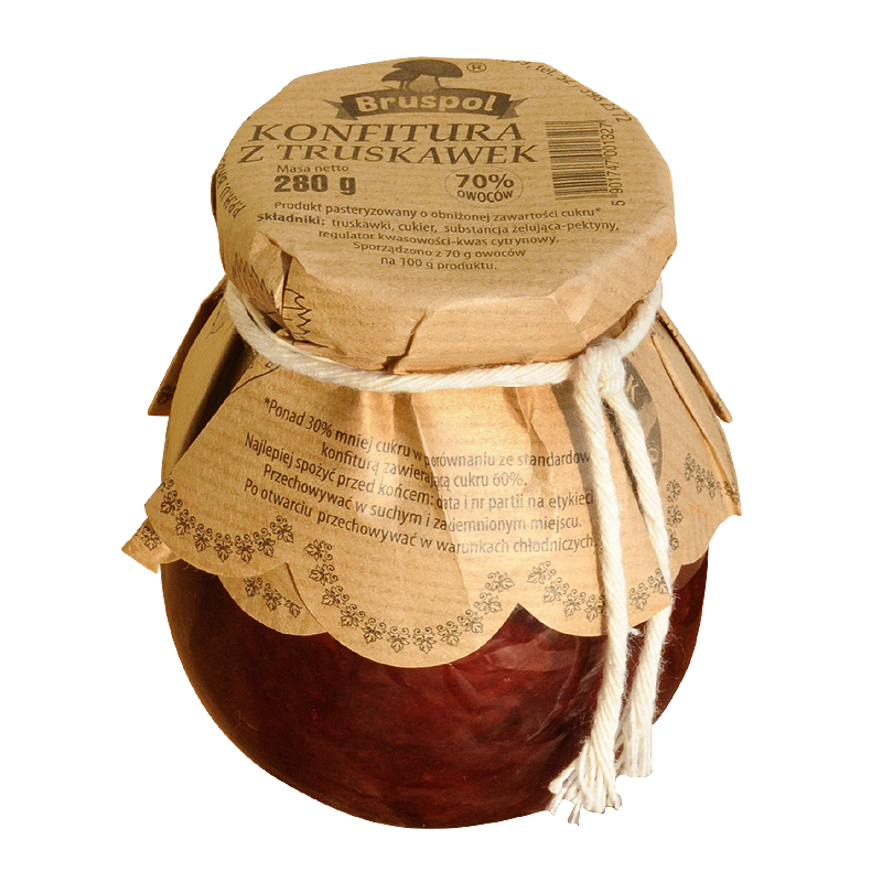 KONFITURA Z TRUSKAWEK – 280G – BRUSPOL