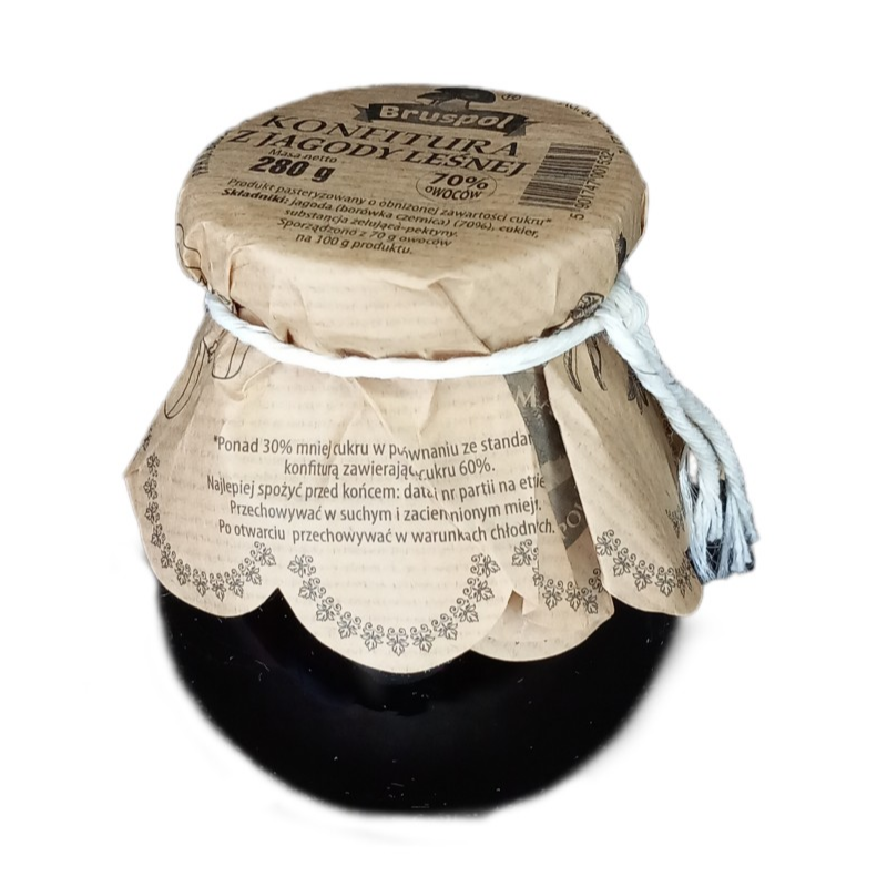 KONFITURA Z JAGODY LEŚNEJ – 280G – BRUSPOL