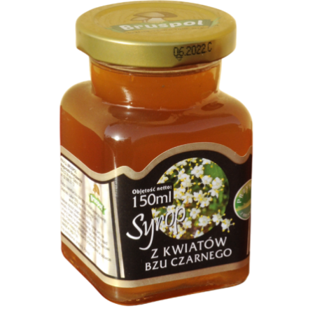 SYROP Z KWIATÓW BZU CZARNEGO – 150ML - BRUSPOL
