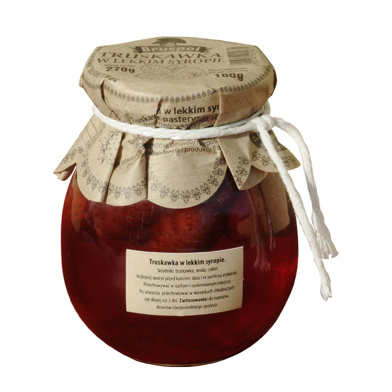 TRUSKAWKA W LEKKIM SYROPIE – 270G – BRUSPOL