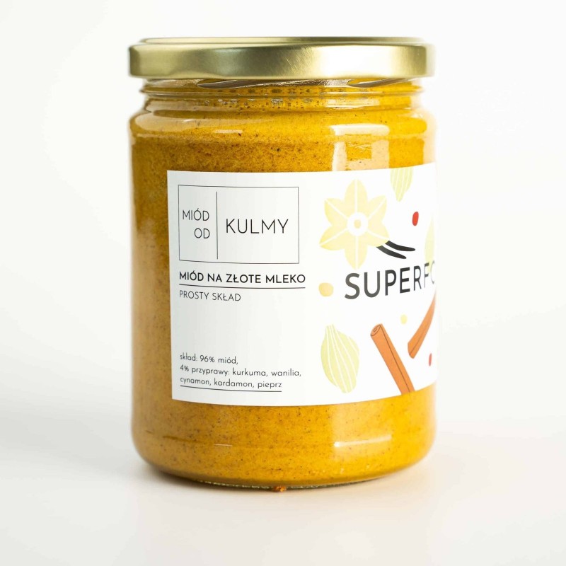 Miód na złote mleko z propolisem - 600g - MIÓD OD KULMY