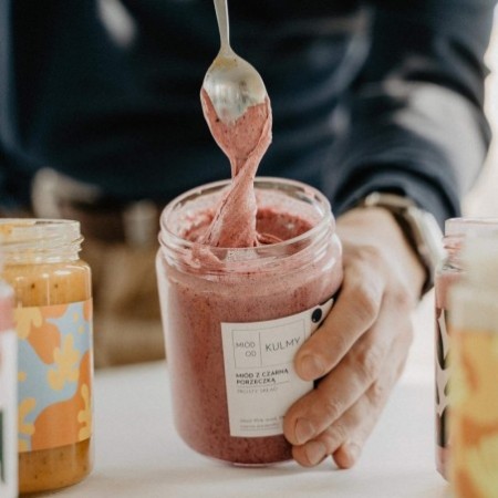 Miód z czarną porzeczką - 600g - MIÓD OD KULMY