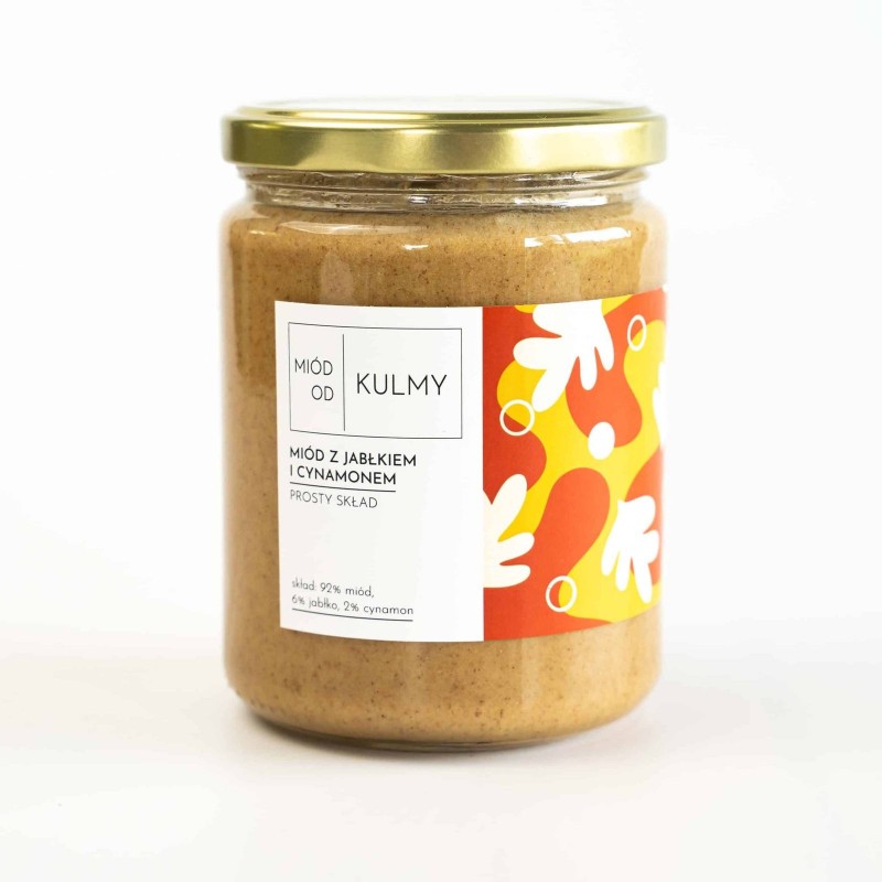 Miód z jabłkiem i cynamonem - 600g - MIÓD OD KULMY