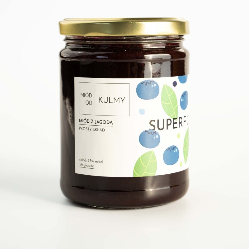 Miód z jagodą - 600g - MIÓD OD KULMY