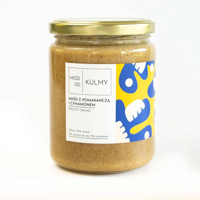 Miód z pomarańczą i cynamonem - 600g - MIÓD OD KULMY