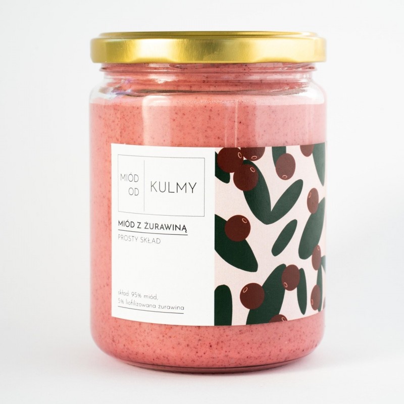 Miód z żurawiną - 600g - MIÓD OD KULMY