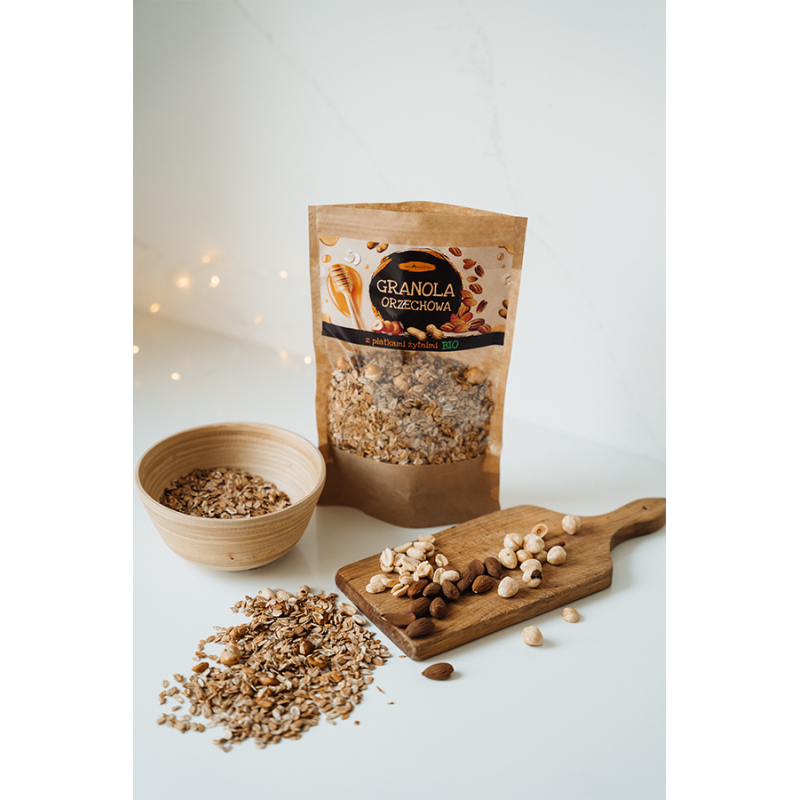 GRANOLA ŻYTNIA ORZECHOWA – 300 g - AGA BAGIETKA