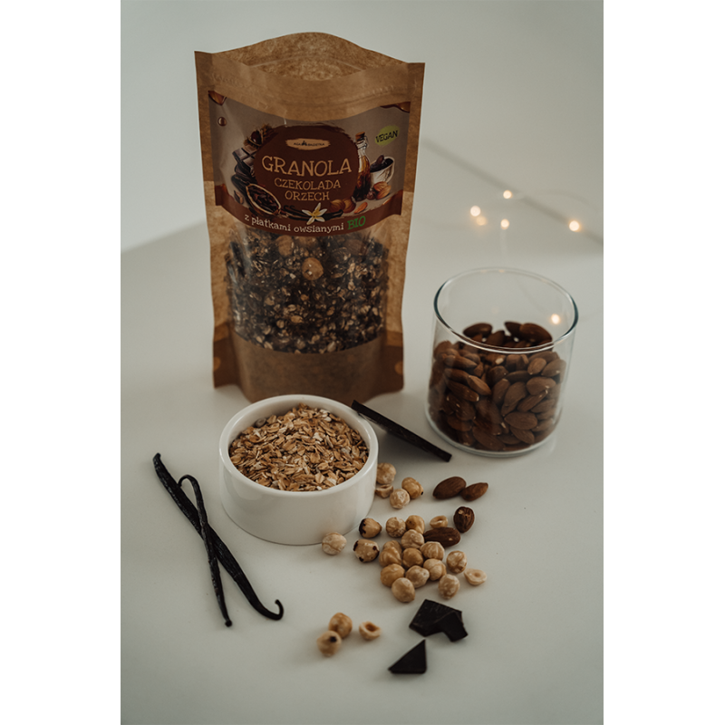 GRANOLA OWSIANA CZEKOLADA – ORZECH – 300 g - AGA BAGIETKA