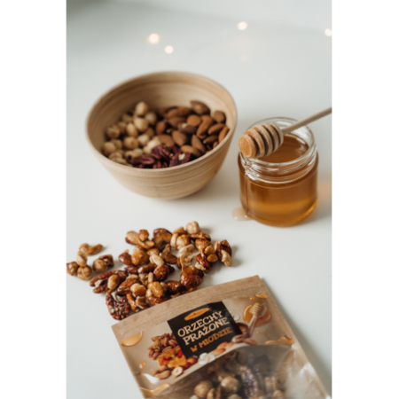 ORZECHY PRAŻONE W MIODZIE – 180 g - AGA BAGIETKA