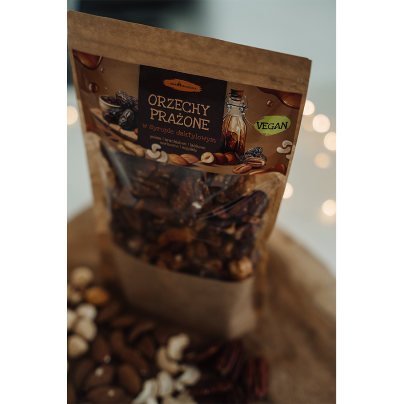 ORZECHY PRAŻONEW SYROPIE DAKTYLOWYM – 180 g - AGA BAGIETKA