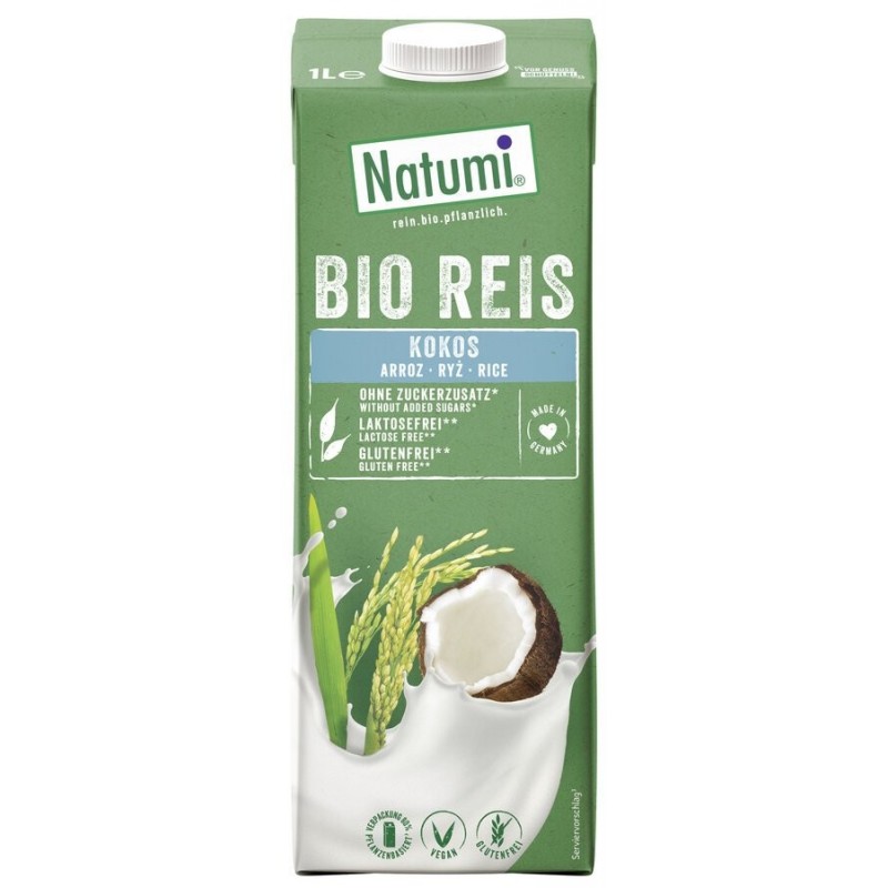 NAPÓJ RYŻOWO - KOKOSOWY BEZ DODATKU CUKRÓW BEZGLUTENOWY BIO 1 L - NATUMI