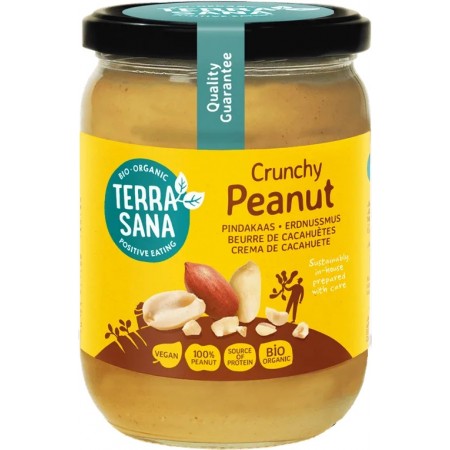 KREM Z ORZESZKÓW ZIEMNYCH PRAŻONYCH 100 % CRUNCHY BIO 500 g - TERRASANA