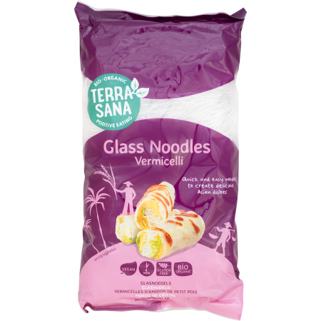 MAKARON (Z GROCHU) SZKLANY VERMICELLI BEZGLUTENOWY BIO 200 g - TERRASANA