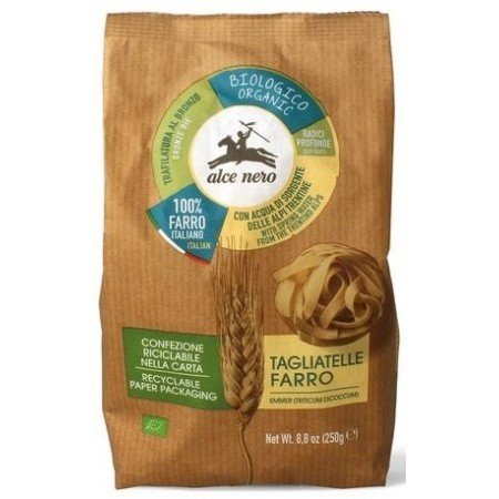 MAKARON (Z PŁASKURKI) GNIAZDA TAGLIATELLE BIO 250 g - ALCE NERO