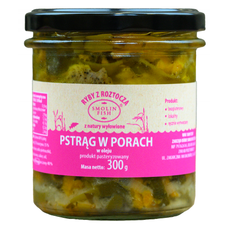 PSTRĄG W PORACH BEZGLUTENOWY 300 g - SMOLIN FISH (NA ZAMÓWIENIE)