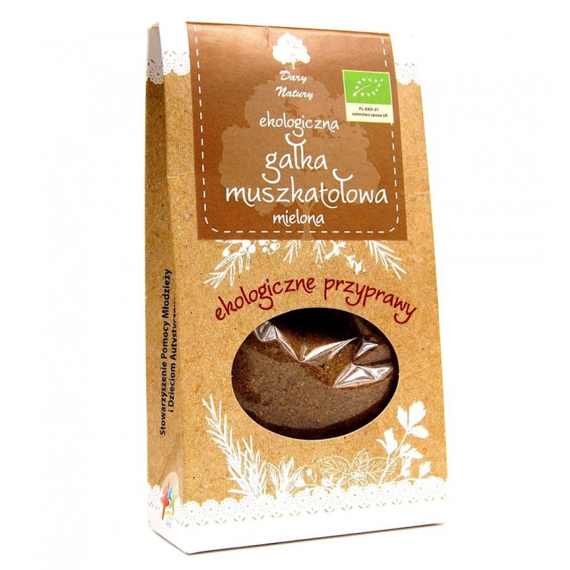GAŁKA MUSZKATOŁOWA MIELONA BIO 30 g - DARY NATURY