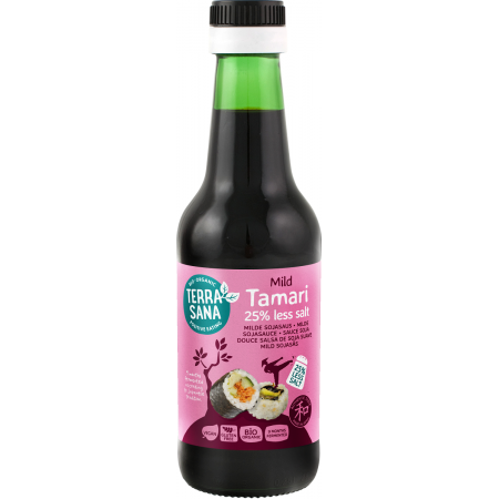 SOS SOJOWY TAMARI ŁAGODNY 25 % MNIEJ SOLI BEZGLUTENOWY BIO 250 ml - TERRASANA