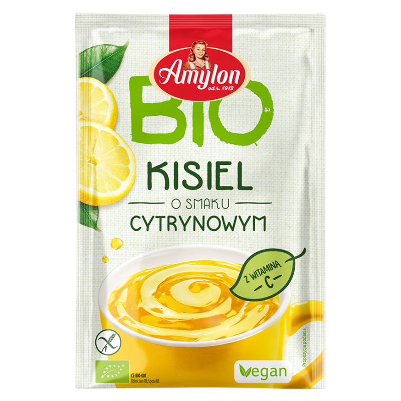 KISIEL INSTANT O SMAKU CYTRYNOWYM BEZGLUTENOWY BIO 30 g - AMYLON