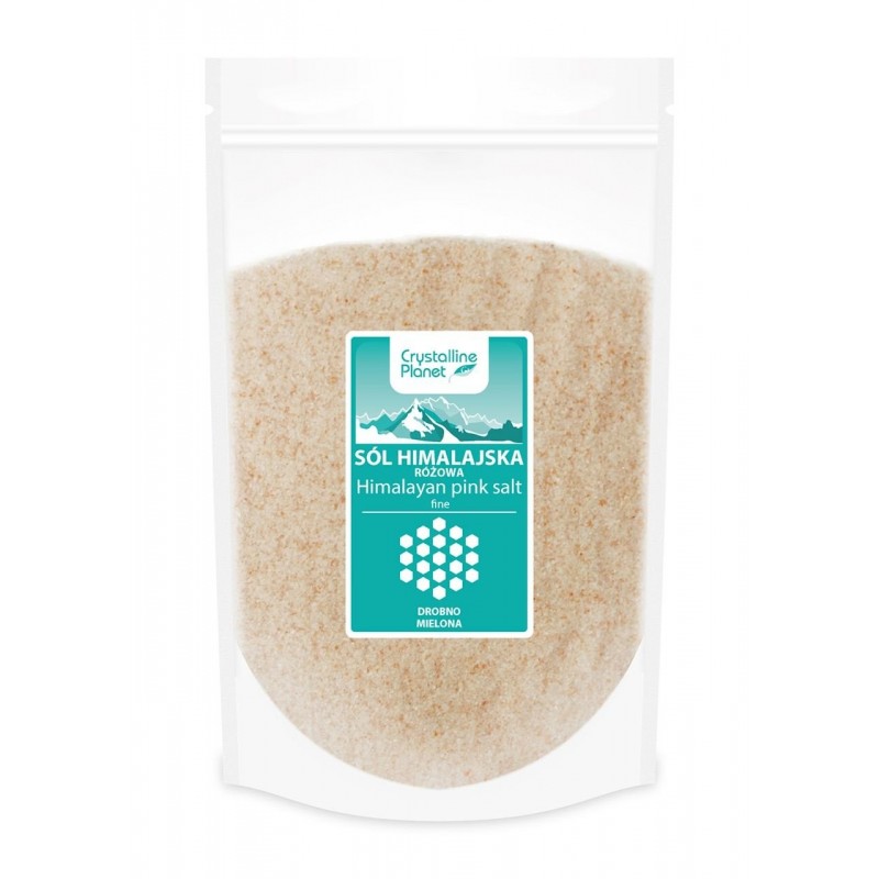 SÓL HIMALAJSKA RÓŻOWA DROBNO MIELONA 1 kg - CRYSTALLINE PLANET