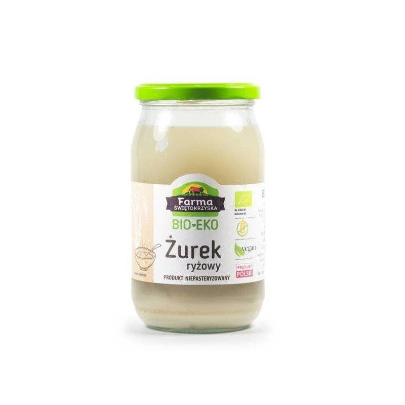 ŻUREK NA ZAKWASIE RYŻOWYM BEZGLUTENOWY BIO 720 g - FARMA ŚWIĘTOKRZYSKA