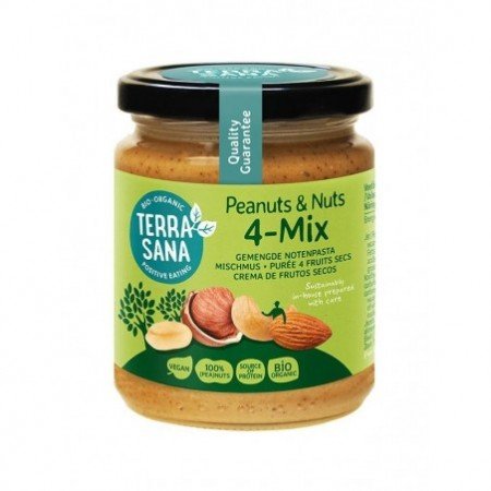 KREM ORZECHOWY MIX (4 ORZECHY) BIO 250 g - TERRASANA