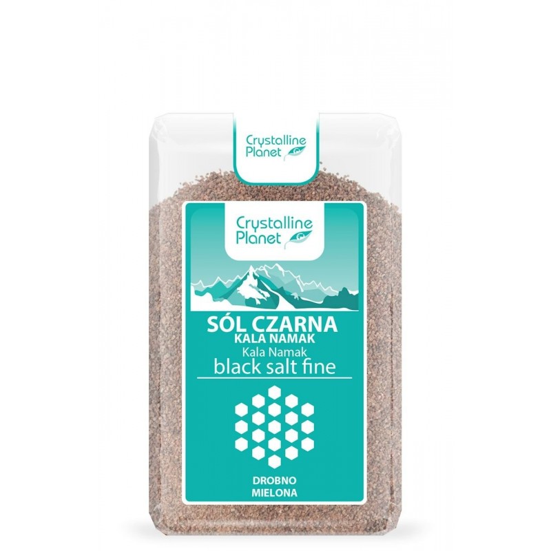 SÓL CZARNA KALA NAMAK DROBNO MIELONA 600 g - CRYSTALLINE PLANET
